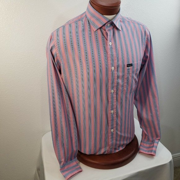 Faconnable Mens Button‎ Blue Pink Plaid Club Shirt - Picture 10 of 10